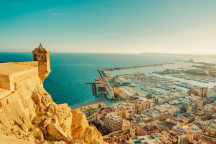 a view of a spain city from a high point of view