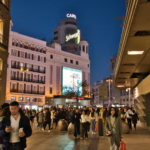 Panoramic view of Gran Vía street in Madrid, showcasing the potential for a Madrid property investment.